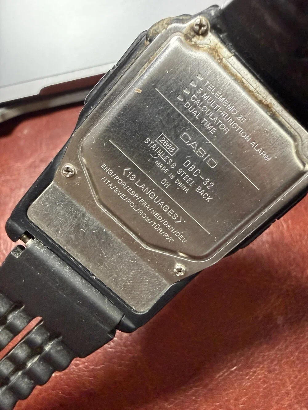 Casio DBC-32 Databank Calculator Watch Telememo 25 Module 2888 Working